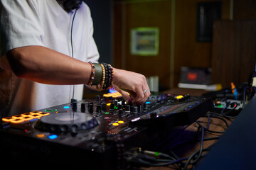 Audio Mixing Console in a Recording Studio with advanced sound production capabilities