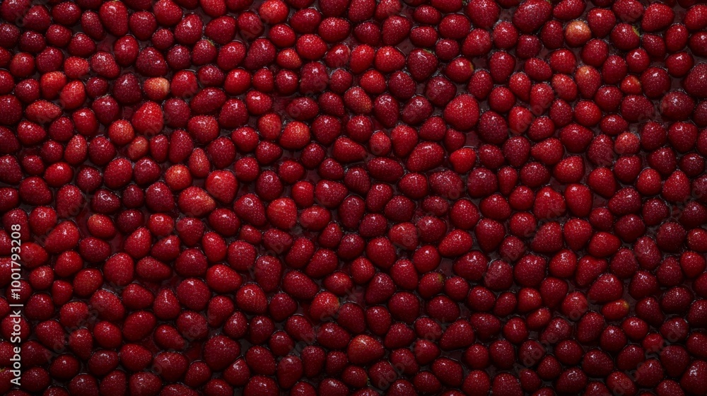 Poster a vibrant arrangement of glossy strawberries creates a visual of freshness and abundance, with a tex