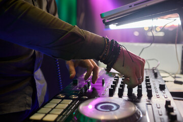 Audio Mixing Console in a Recording Studio with advanced sound production capabilities