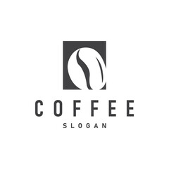 vintage retro design logo coffee bean drink simple concept illustration template