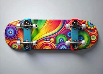 Editable Vector Skateboard Deck and Trucks Template for Customizing Every Aspect of Skateboarding Design