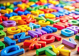 Fototapeta premium Educational Alphabet Letters for Tracing Activities in Early Childhood Learning and Development