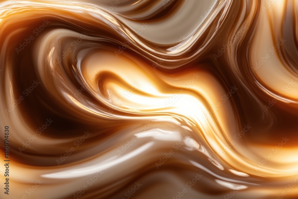 Leinwandbilder swirling coffee blending seamlessly with milk in a rich, creamy concoction captured in a close-up mo