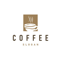 vintage retro design logo coffee bean drink simple concept illustration template