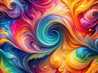 Elegant and Vibrant Abstract Background with Colorful Swirls and Fluid Shapes for Creative Projects