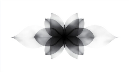 Symmetrical lotus flower illustration with overlapping layers in dotwork tattoo style.