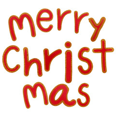 merry christmas text red message