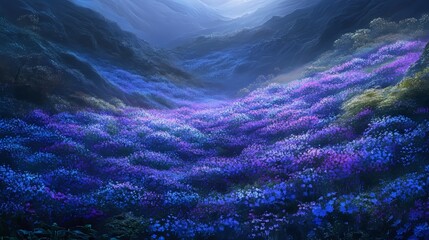 The most vibrant summer background you've ever seen. Multicolored flowers with pink and purple roses.