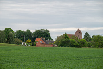 Village of Keldby in island of Mon in Denmark