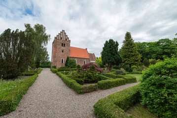 Church of Keldby on Island of Moen in Denmark