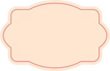 Frame label in soft colors