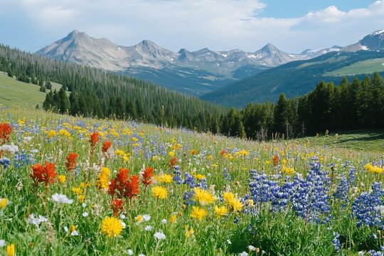 Canadian wildflowers, Cinnabar basin, South Chilcotin Mountains Regional Park, near Gold Bridge.