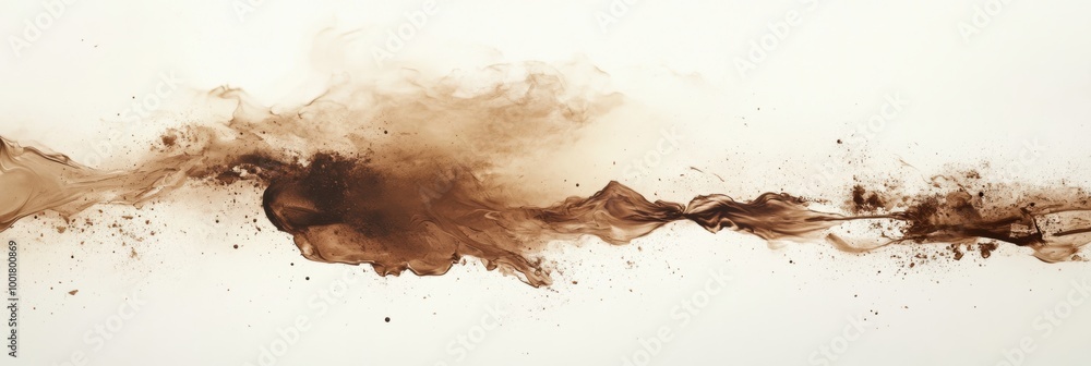 Fototapete abstract artistic background of spilled coffee stains and splashes on a textured surface creating a 