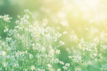 Flower farm in Fallston, Maryland, United States, with white flowers