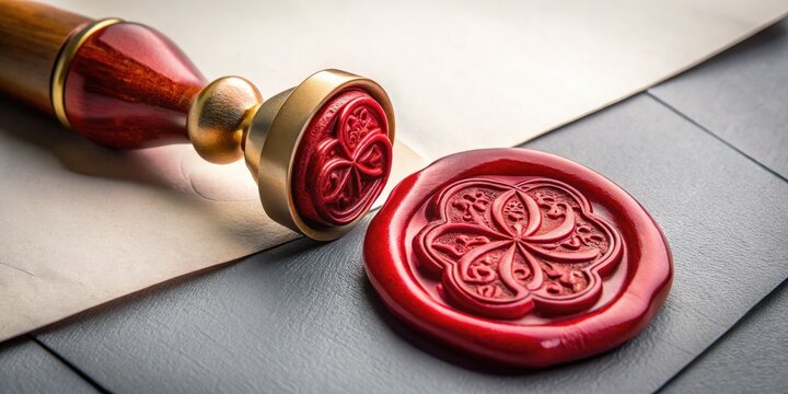 Elegant Wax Seal Stamp with Traditional Design for Invitations, Letters, and Official Correspondence