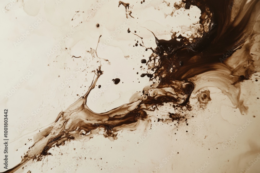 Leinwandbilder an abstract artistic background created with rich coffee stains and splashes, perfect for creative d