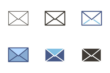 Minimalistic envelope vector icon. Email, messaging, communication, or mailing. Digital and postal correspondence graphic element