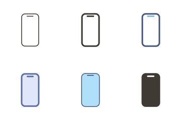 Vector smartphone icon. Mobile technology, communication, digital connectivity. Apps, telecommunications, modern touchscreen phone graphic element