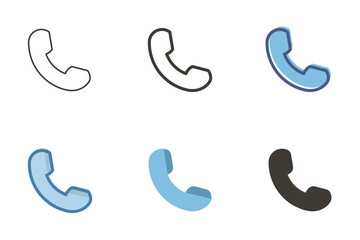 Telephone receiver vector icon. Communication, call, contact. Mobile and landline graphic element. Phone symbol