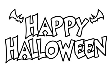 Happy halloween simple typography sublimation t shirt design