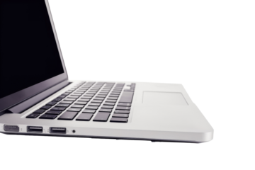 Transparent Laptop With Keyboard Keys and Trackpad - Minimalist Technology Concept