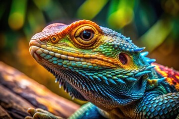 Fototapeta premium Fierce and Fearsome: The World's Most Dangerous Lizard in Its Natural Habitat Captured in Detail