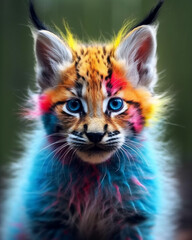 Gift a friend a multicolor baby lynx with a delightful Multicolor