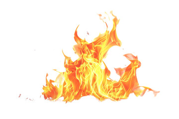 Transparent Flame Isolated on Black Background - Fire Effect Design Element