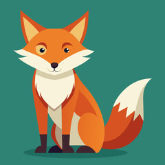 Obraz premium red fox cartoon