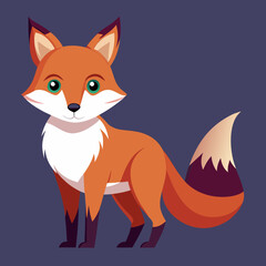 Obraz premium red fox cartoon
