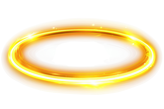 Transparent Golden Halo,  Abstract Light Effect, Artistic Concept