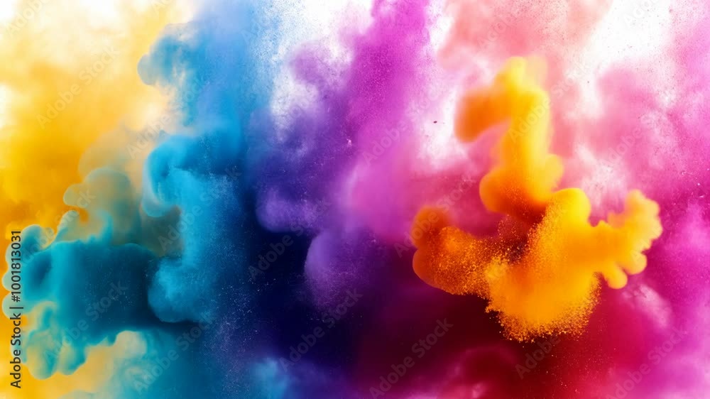 Aufkleber colorful ink swirls and dances in a clear liquid, creating an abstract and mesmerizing display