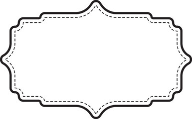 Black Border Label Frame for Composition Book