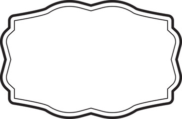 Black Border Label Frame for Composition Book