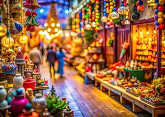 Naklejka premium Humorous Shopping Scene with Funny Items and Quirky Displays in a Colorful Retail Environment