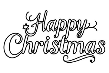 Happy christmas typography design