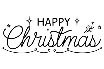 Happy christmas typography design
