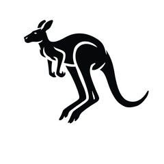 Fototapeta premium Kangaroo Jumping Silhouette