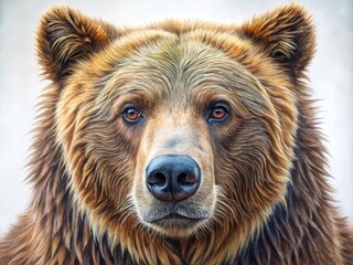 Fototapeta premium Intricate Grizzly Bear Pencil Drawings Capturing the Majesty of Wildlife in Fine Art Illustrations