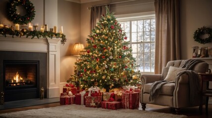 Christmas tree with gifts