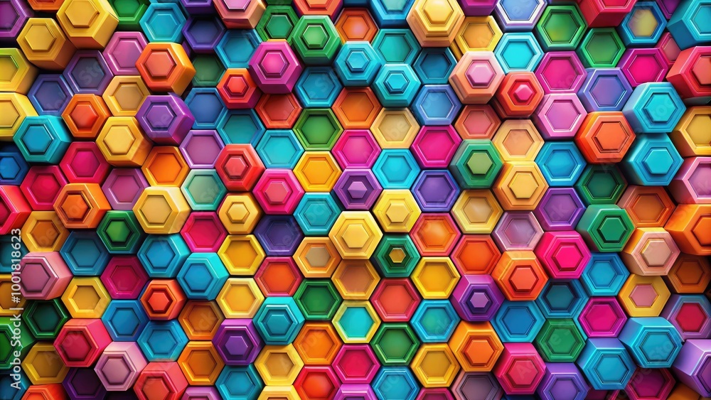 Poster intricate hexagon texture with a modern design for backgrounds, patterns, and abstract art projects