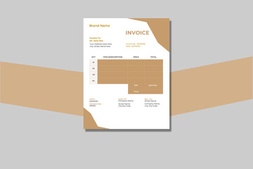 Business invoice form template.  quotes, money bills or price invoices and
payment agreement design templates. Tax form, bill graphic or payment receipt vector