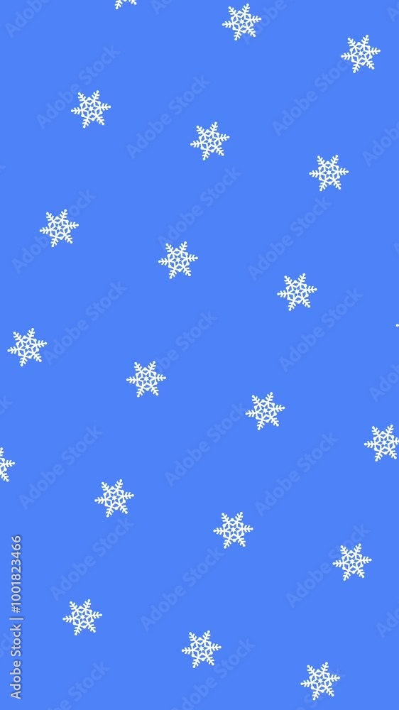 Poster abstract small cute blue stars rotating and flowing on black background, seamless loop. animation. f