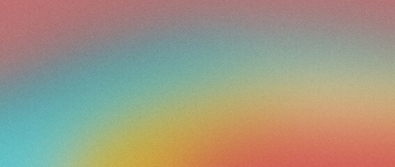 Abstract background with pink, turquoise, orange, yellow gradient, grain, grunge noise, stripes, website banner design, copy space