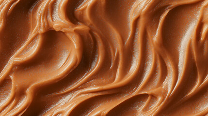 a close-up, top-down view, texture background of beechnut paste spread across the frame, filling the image with its soft brown hue and smooth, slightly coarse texture