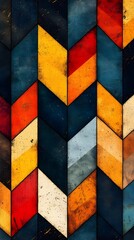 Fototapeta premium Bold Vibrant Geometric Abstract Pattern Featuring Colorful Squares for Design picture
