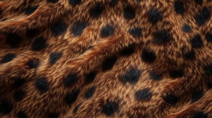Naklejka premium Leopard faux fur texture background. Premium fur background