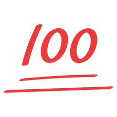 100 percent sign