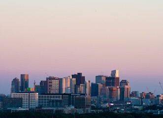 Obraz premium Boston Skyline at Sunset