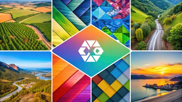 Modern and Creative Logo Design for SCV Brand Identity, Featuring Unique Shapes and Colors